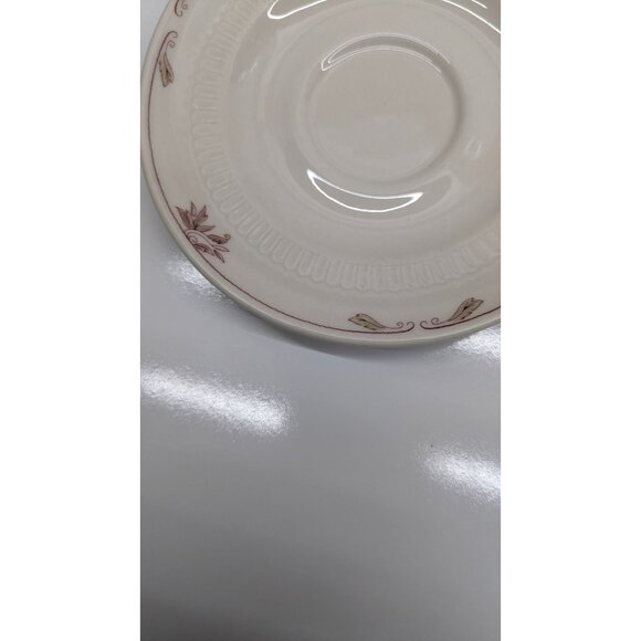 Syracuse China Red Floral Saucer Plate 6" Vintage Ceramic - Picture 3 of 6